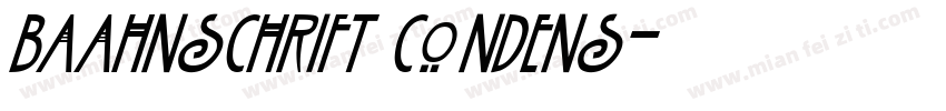 Baahnschrift Condens字体转换